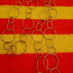 Long gold hoop chain